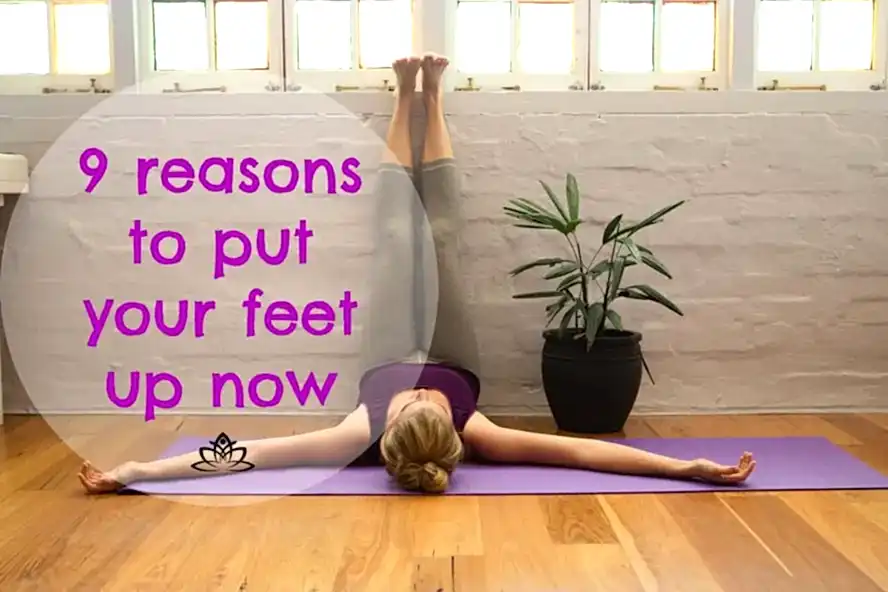 Legs up the wall yoga pose